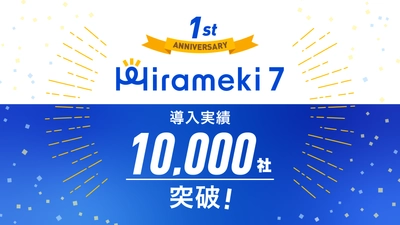 中小企業向けDXプラットフォーム「Hirameki 7」 導入社数が10,000社を達成！