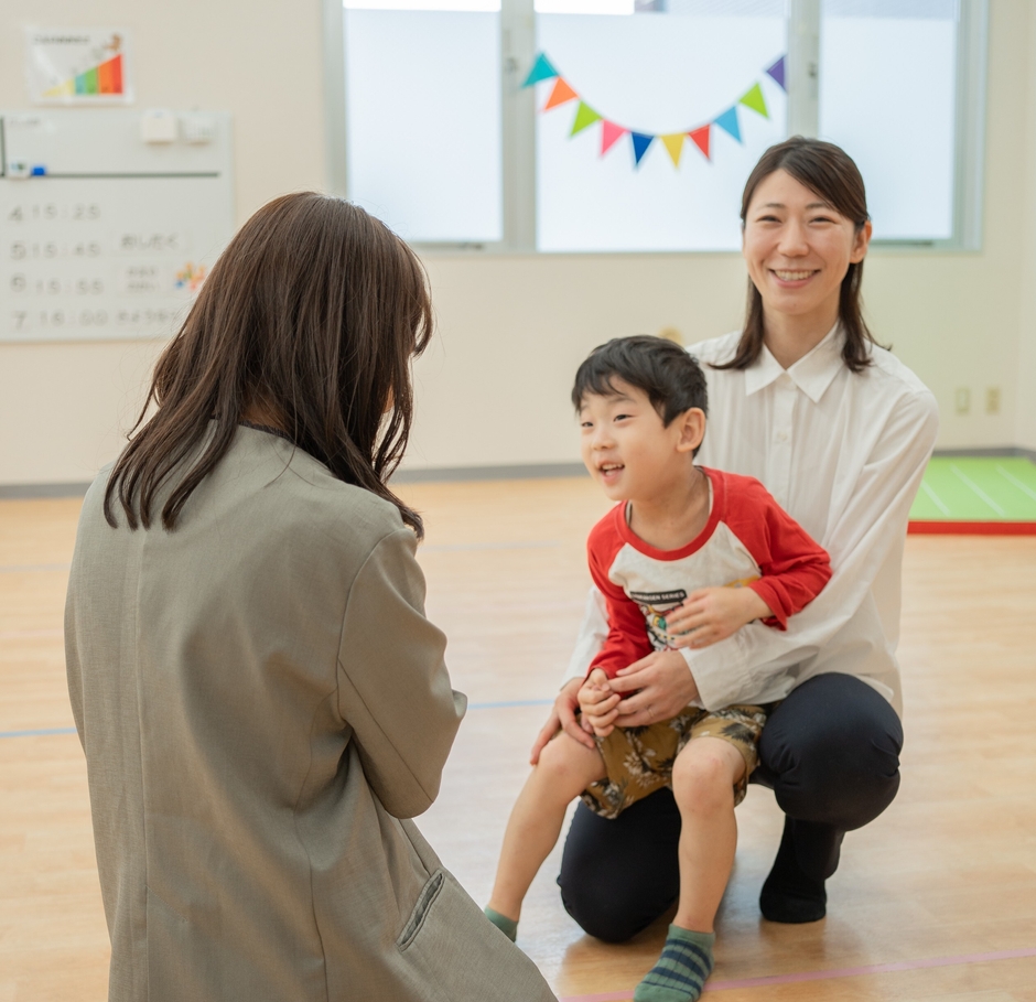 保護者様とのコミュニケーションの様子