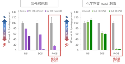 図3　外部刺激による結合型セラミドへの影響*4