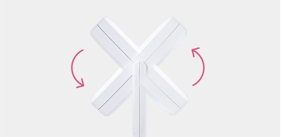 鏡の角度調整は自由自在