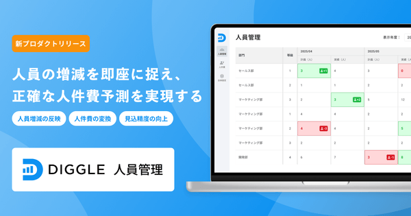 新プロダクト「DIGGLE人員管理」をローンチ 