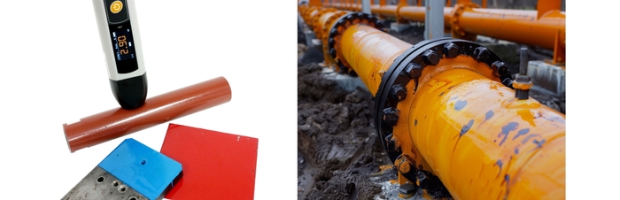 厚い塗装やライニング上でも測定