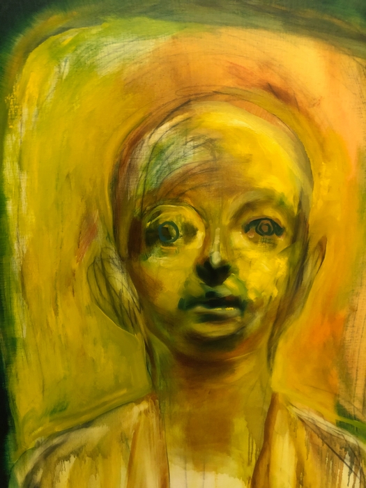 長谷川彰宏「Untitled」(2022) キャンバス、油彩(画像は部分) 130.3×97.7cm