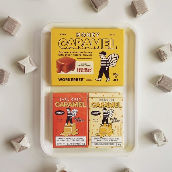 WORKERBEE（ワーカービー）はちみつキャラメルセット（アールグレイ・ごま）