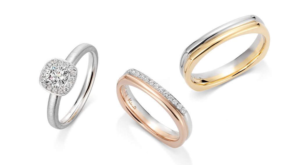 2019クリスマス新作 クッションカットのダイヤモンドを施した婚約指輪、結婚指輪　11月8日（金）発売