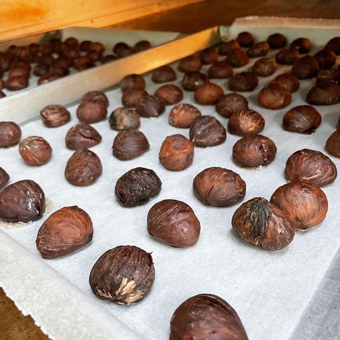 和栗はオーブンで焼く事で風味豊かに