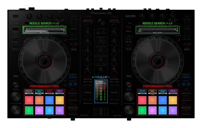 当社プロフェッショナルDJ機器の設計思想を採用した高い操作性