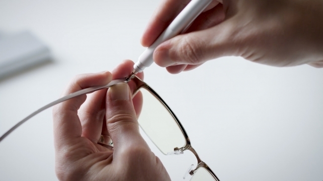 メガネの調整も