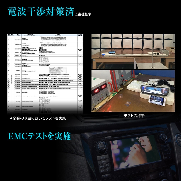 電波干渉対策／EMCテスト実施済み