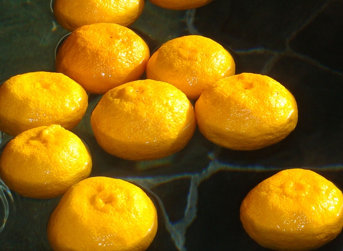 富士山が見えるお風呂がゆず湯に!