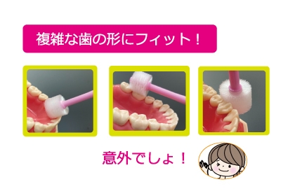 360度毛歯ブラシ 磨き方