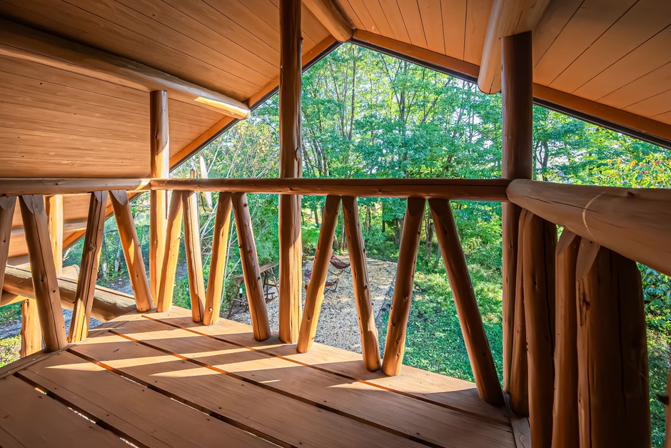 キラキラ輝く庭園を眺めて