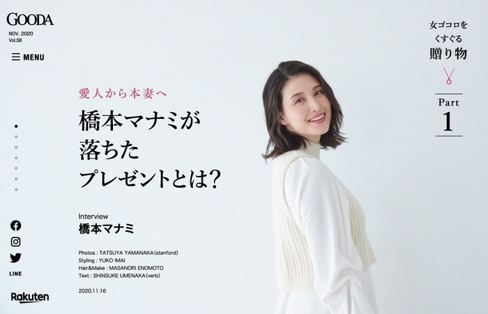 「GOODA」Vol.56インタビュー1:橋本マナミさん