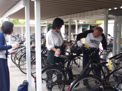 昨年の自転車整備点検の様子