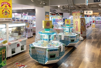 エリア初！小さなお子様に大人気の10円クレーンゲーム