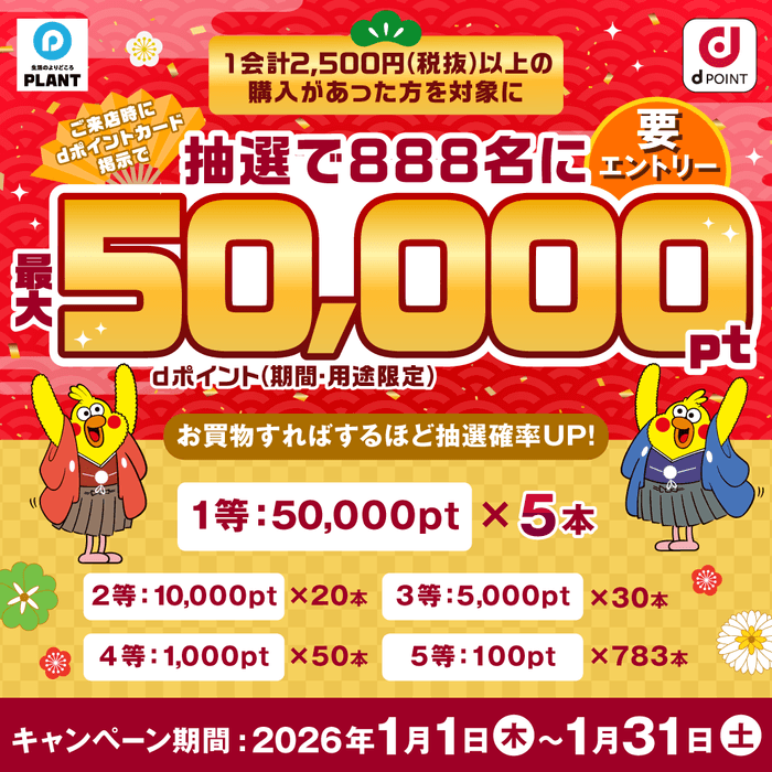 PLANTお年玉 大抽選会