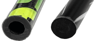 【左:従来のシャフト】 【右:ASTROX 100 ZZのシャフト】