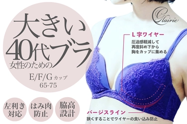 「合う下着がない」と悩む40代女性へ。 Eカップ以上専用、日本製ランジェリー　 『glairie(グレイリー)』がCAMPFIREで先行販売開始。