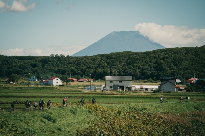 羊蹄山を望む