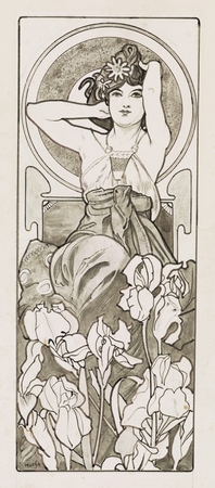 アルフォンス・ミュシャ《アメジスト(連作『四つの宝石』より)》1900年
