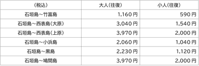 離島定期航路チケット