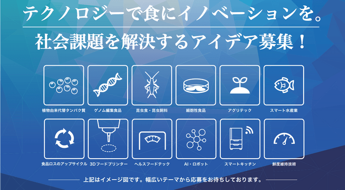 フードテックを活用した社会課題を解決するアイデアを公募