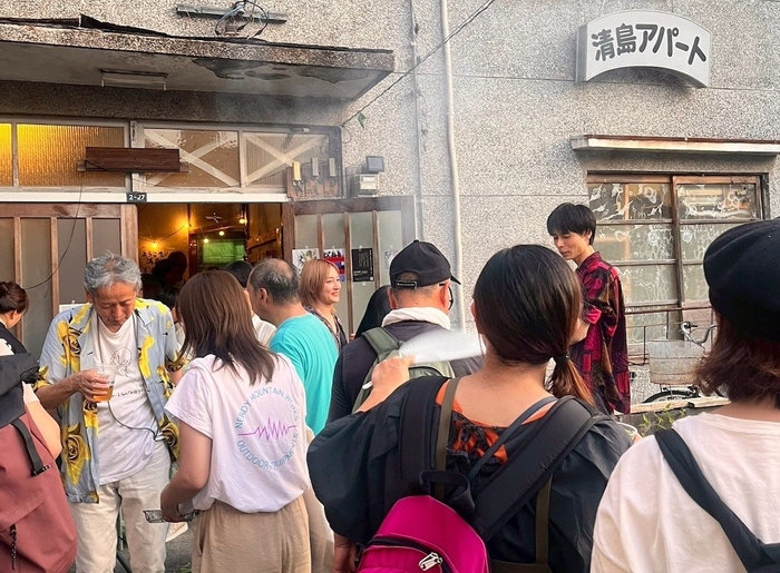 △地元の方々とBBQ 清島アパートにて