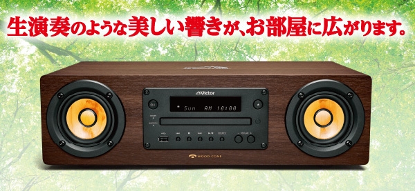フルレンジウッドコーンスピーカー搭載!