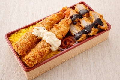 愛知県 「松浦商店」 大エビフライとみそかつ弁当