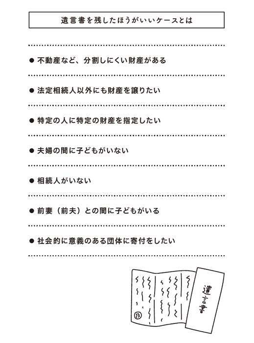 遺言書を残したほうがいいケースとは