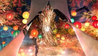 夜の福岡に歴史とデジタルアートの融合空間が出現！？  「Fukuoka Lights Festival 2025 ～光の城郭まつり～」