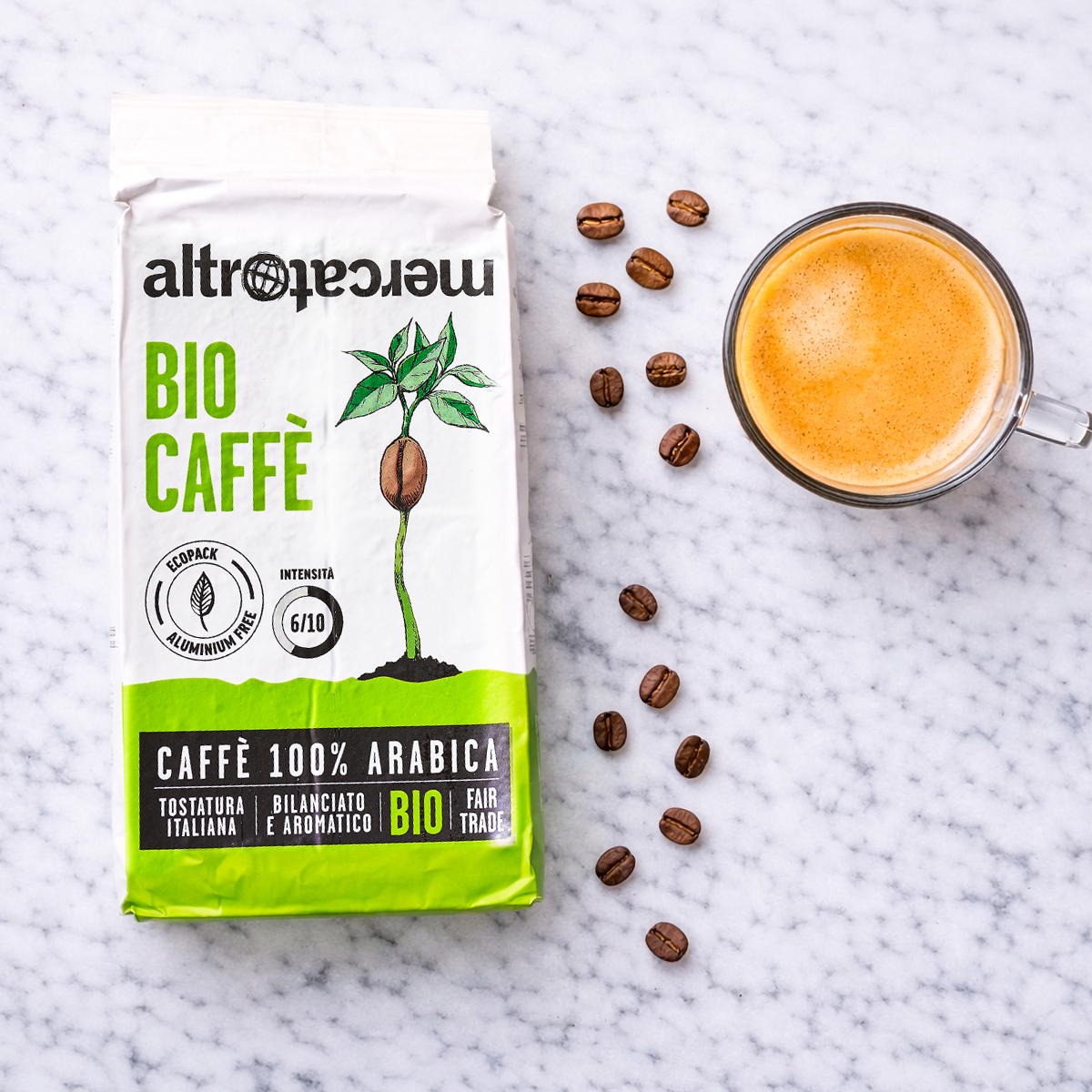 フェアトレードコーヒー Bio caffe 100% Arabica