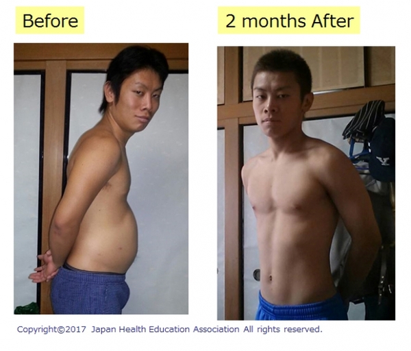 自転車競技選手(23歳)の実例。お米を約3~5倍食べ、おかずは増やさない、白米+雑穀というメニューを実践し、2ヶ月で-12㎏(効果には個人差があります)。