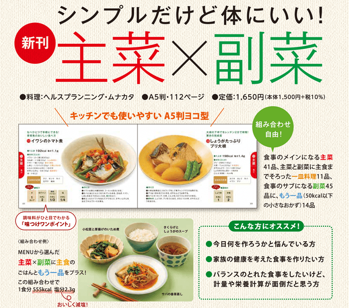 6月6日発売の新刊『シンプルだけど体にいい! 主菜×副菜』