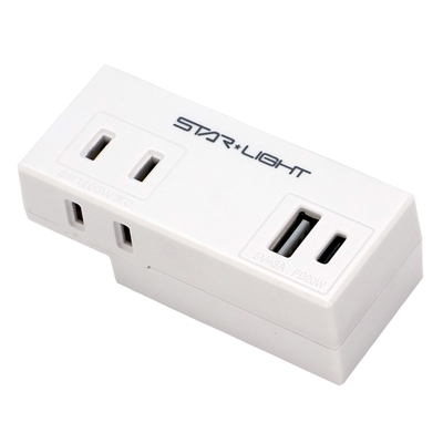 ACコンセント2個口、USB-A1ポート・C1ポート