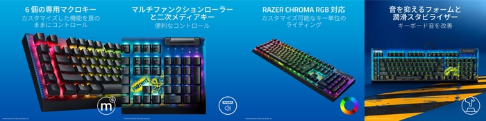 Razer BlackWidow V4 X Fortnite Edition - 特徴イメージ