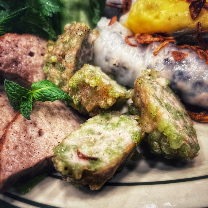 チャーコムとシナモン揚げハム