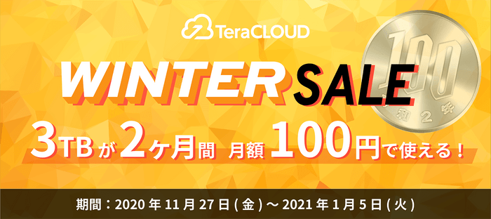 TeraCLOUD 2020 WINTER SALE