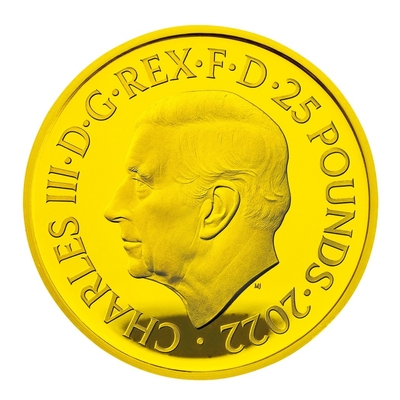 B.25ポンド金貨_表面