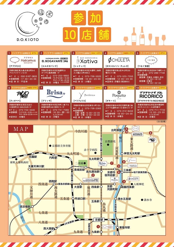 D.O.KIOTOイベントチラシ参加店舗