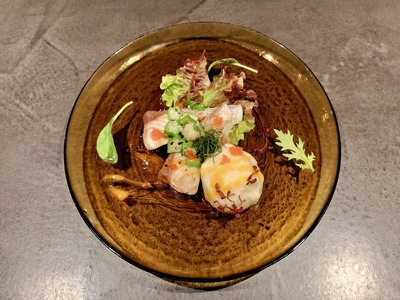 カンパチと新しょうがのサラダすき焼き