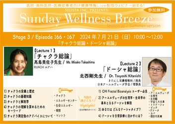 《医師・歯科医師・薬剤師向け》 無料オンラインセミナー7/21(日)朝10時開催　 『チャクラ総論・ドーシャ総論』　 講師：高島 美佐子 先生(RUACH ルアハ)、 北西 剛 先生(きたにし耳鼻咽喉科／院長)