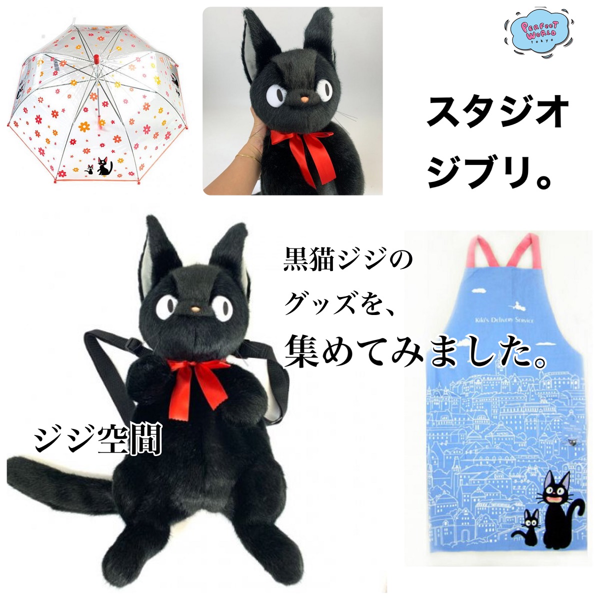 上品で可愛くてみんなジジに、もう夢中♪魔女の宅急便に登場する黒猫