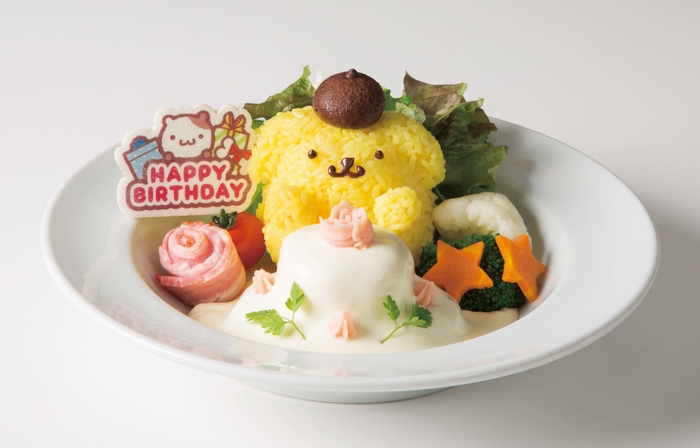 お誕生日おめでとう!ケーキでお祝いハンバーグプレート!