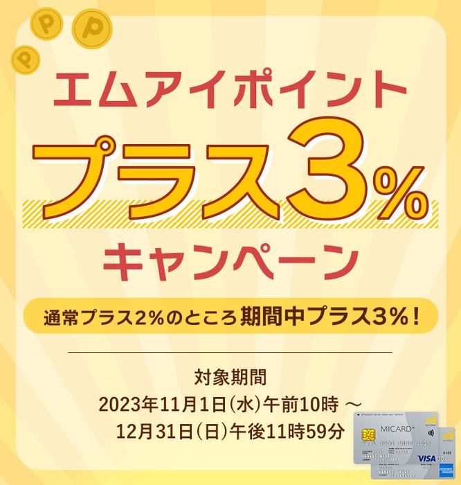 エムアイポイントプラス3％キャンペーン2