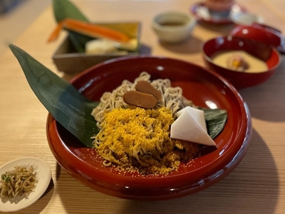 からすみ蕎麦のショートコースのお正月限定メニュー