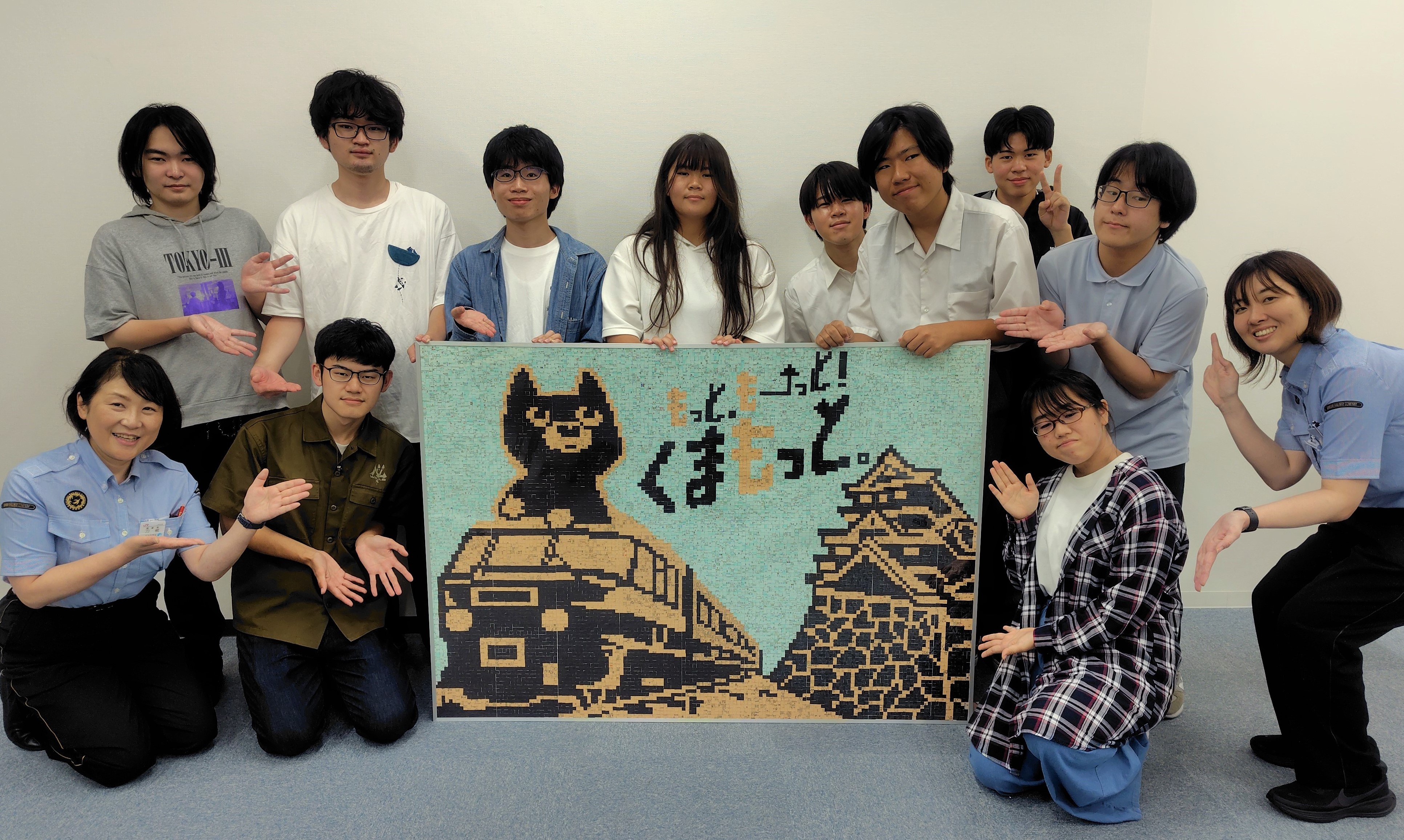 使用済みきっぷがモザイクアートに　福岡の高校生・大学生が博多駅で展示される作品を共同制作