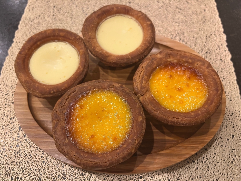 クロワッサンエッグタルトとクロワッサンチーズタルト