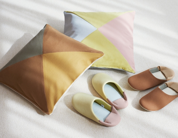 クッションカバー/バブーシュ(mixVEG/mixCOF)