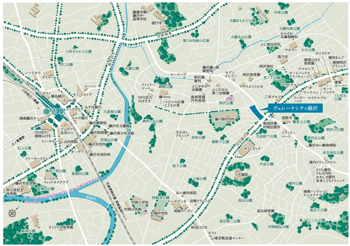 ヴェレーナシティ藤沢　現地案内図